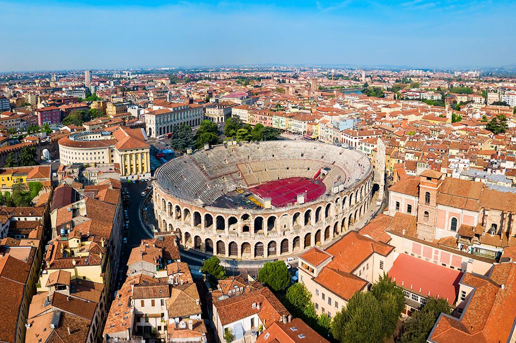 arena di verona dal'alto